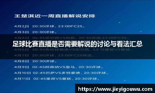 足球比赛直播是否需要解说的讨论与看法汇总
