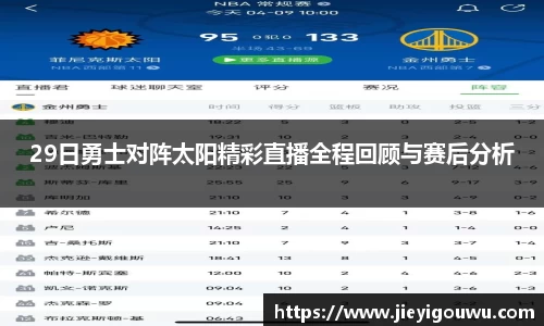 29日勇士对阵太阳精彩直播全程回顾与赛后分析